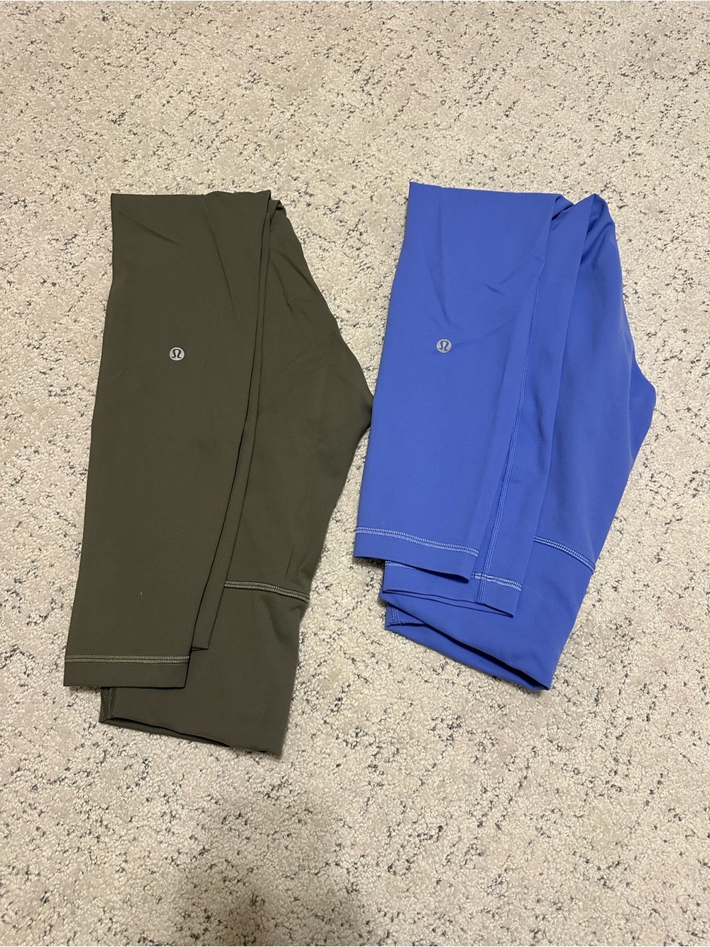 lululemon athletica Olive Green & Periwinkle Blue Leggings